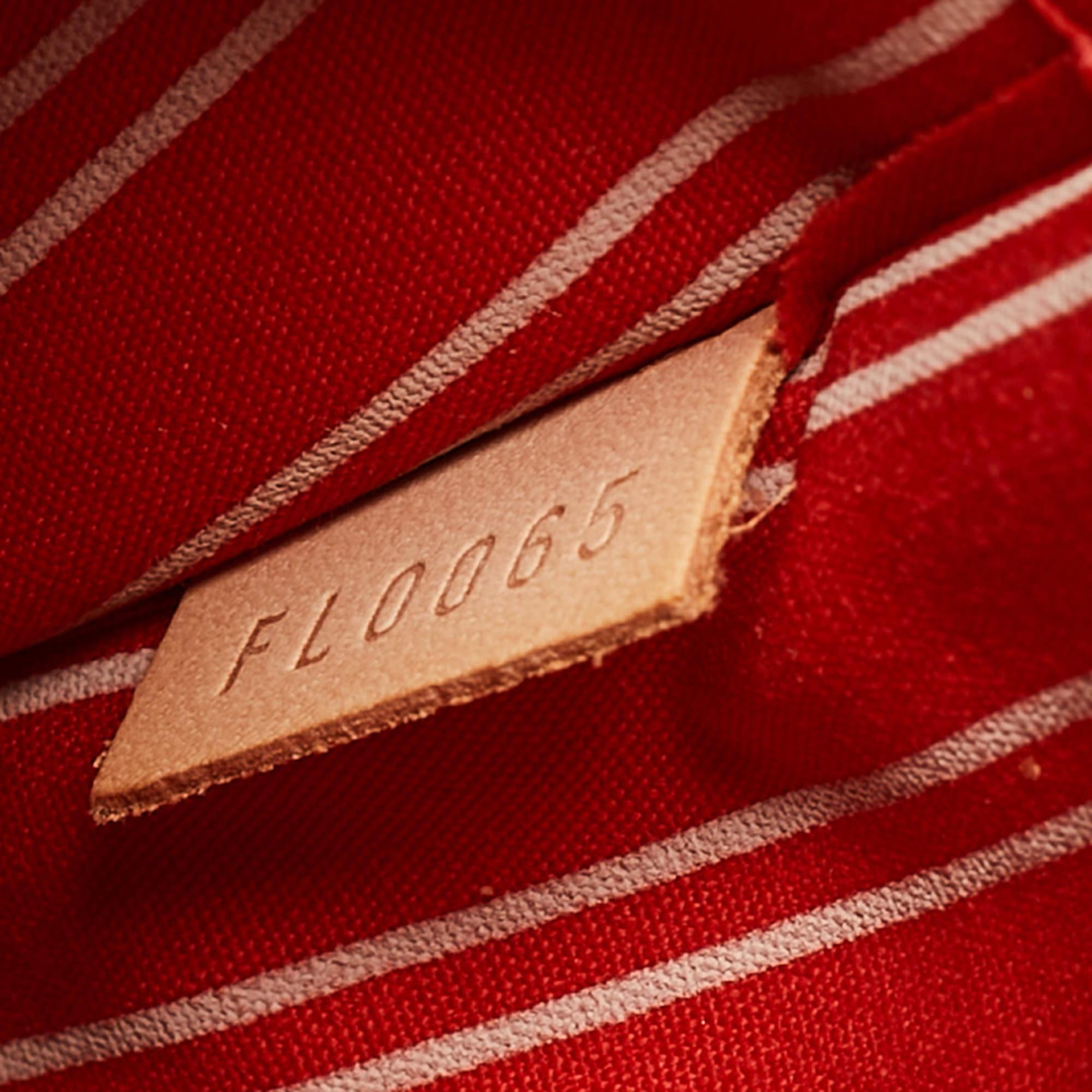 Louis Vuitton Sac Cabas PM Antigua en toile beige/rouge en vente 5