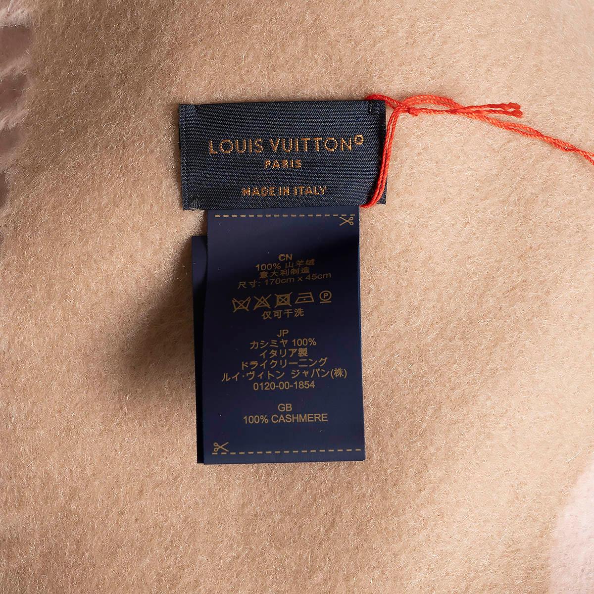 Women's LOUIS VUITTON Beige Rose cashmere REYKJAVIK Scarf For Sale