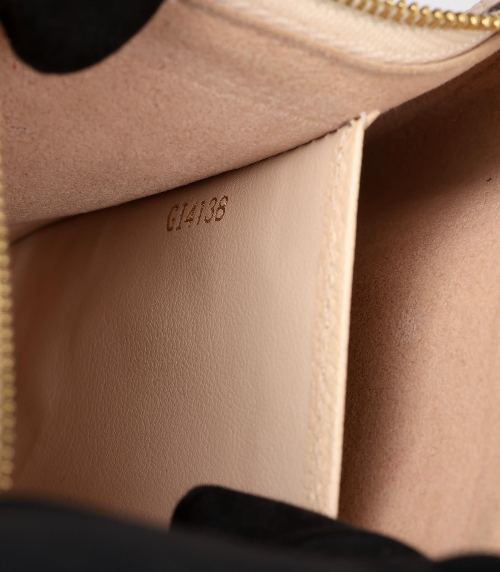 Louis Vuitton Beige & Rose Creme Empreinte Double Zip Pochette 5