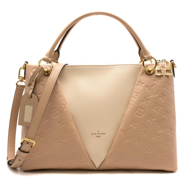 Louis Vuitton Beige Rose Creme V Tote Mm Handbag New Season At