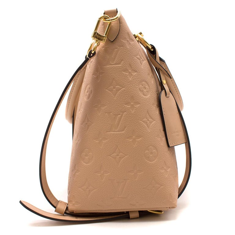 Louis Vuitton Beige Rose Creme V Tote MM Handbag - New Season at
