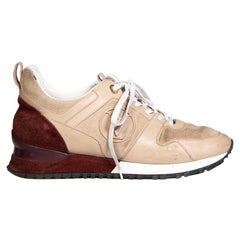 Louis Vuitton Beige Run Away Suede Trainers Size IT 38.5