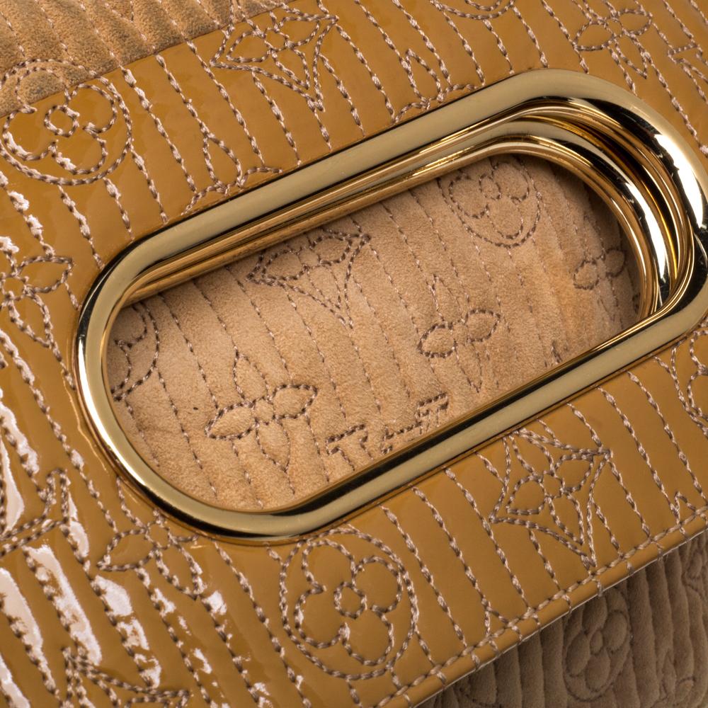 Louis Vuitton Beige/Safran Monogram in pelle scamosciata e vernice  Frizione Afterdark 4