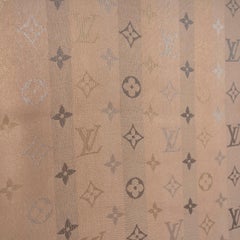 LOUIS VUITTON beige silk viscose wool SO SHINE MONOGRAM Shawl Scarf M76337