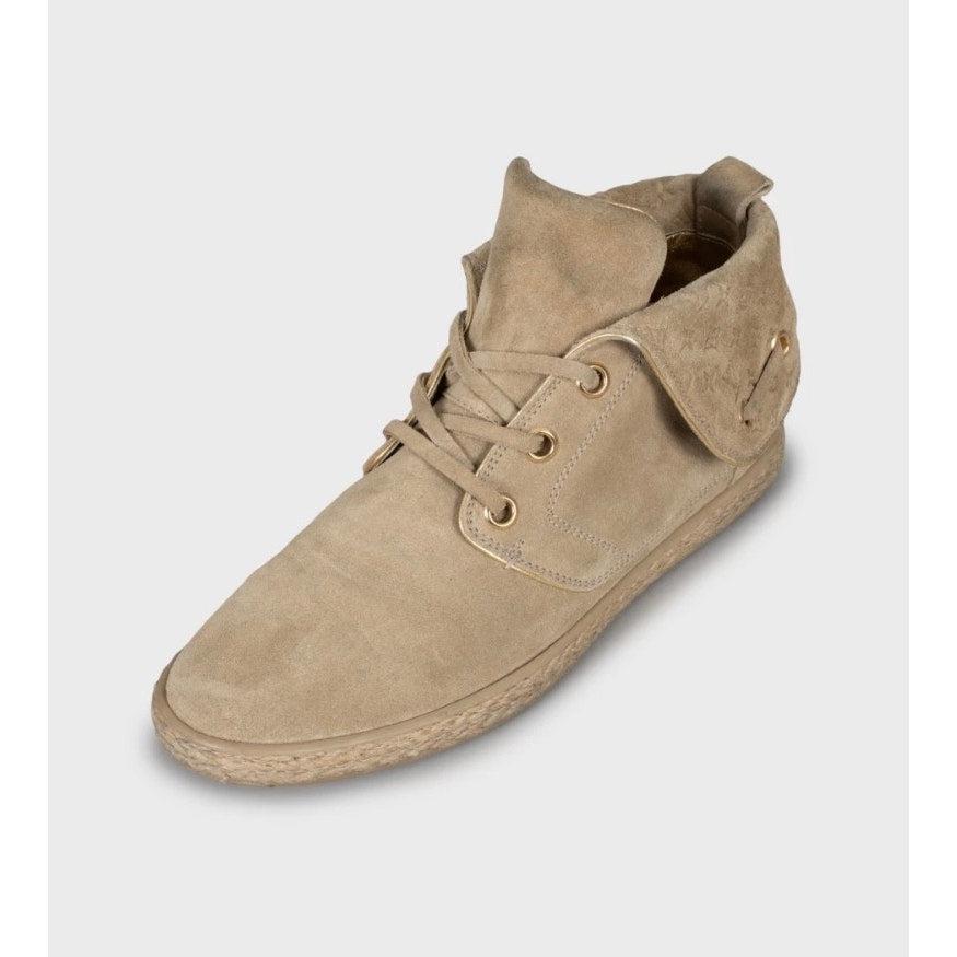 Louis Vuitton Botines con cordones Empreinte de ante beige - 38 Beige en venta