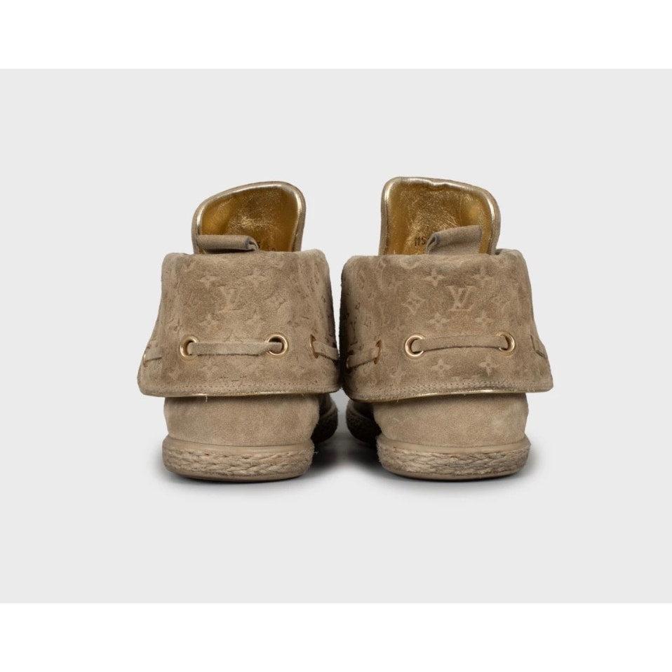 Louis Vuitton Botines con cordones Empreinte de ante beige - 38 en Bueno estado para la venta en Krakow, PL