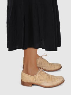 Louis Vuitton Beige Suede Leather Brogues Size IT 37