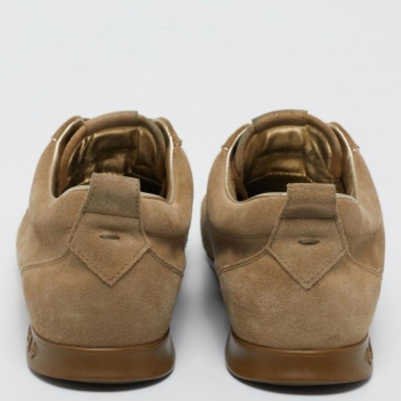 Louis Vuitton Zapatillas bajas de ante beige talla 36.5 en venta 2