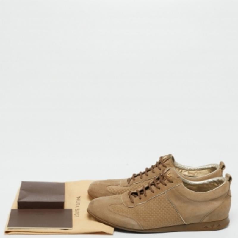 Louis Vuitton Zapatillas bajas de ante beige talla 36.5 en venta 4