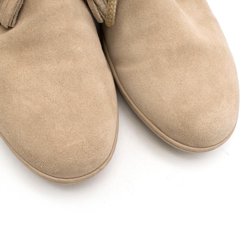 Louis Vuitton Beige Suede Monogram Moccasin Boot - Size EU 37 For Sale 2