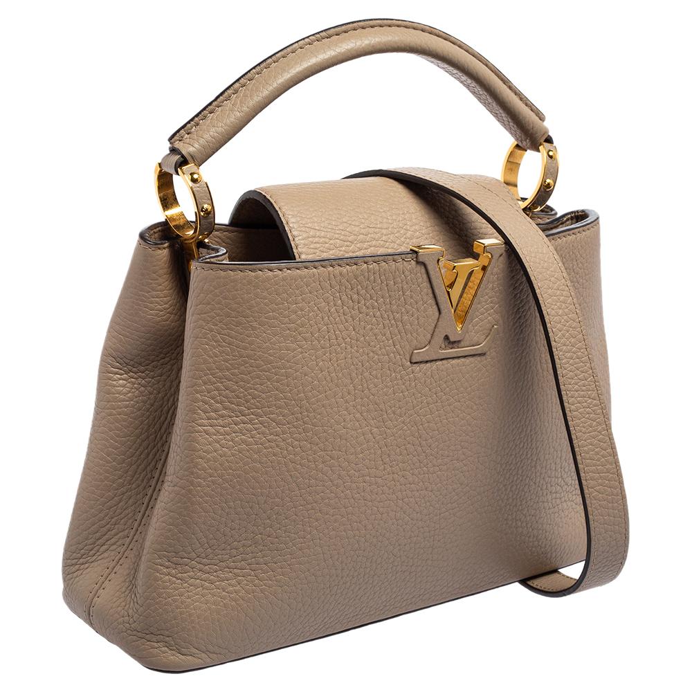 Louis Vuitton Beige Taurillon Leather Capucines BB Bag 6