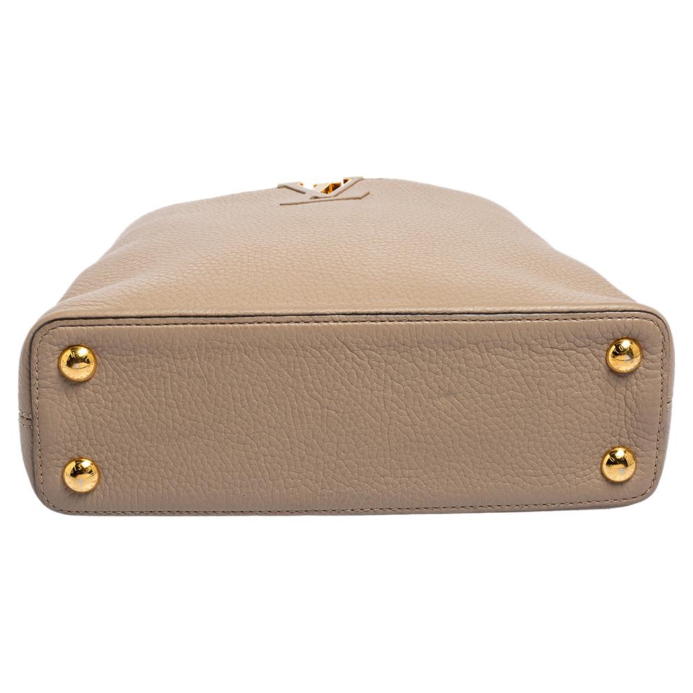 Louis Vuitton - Sac Capucines BB en cuir Taurillon beige 4