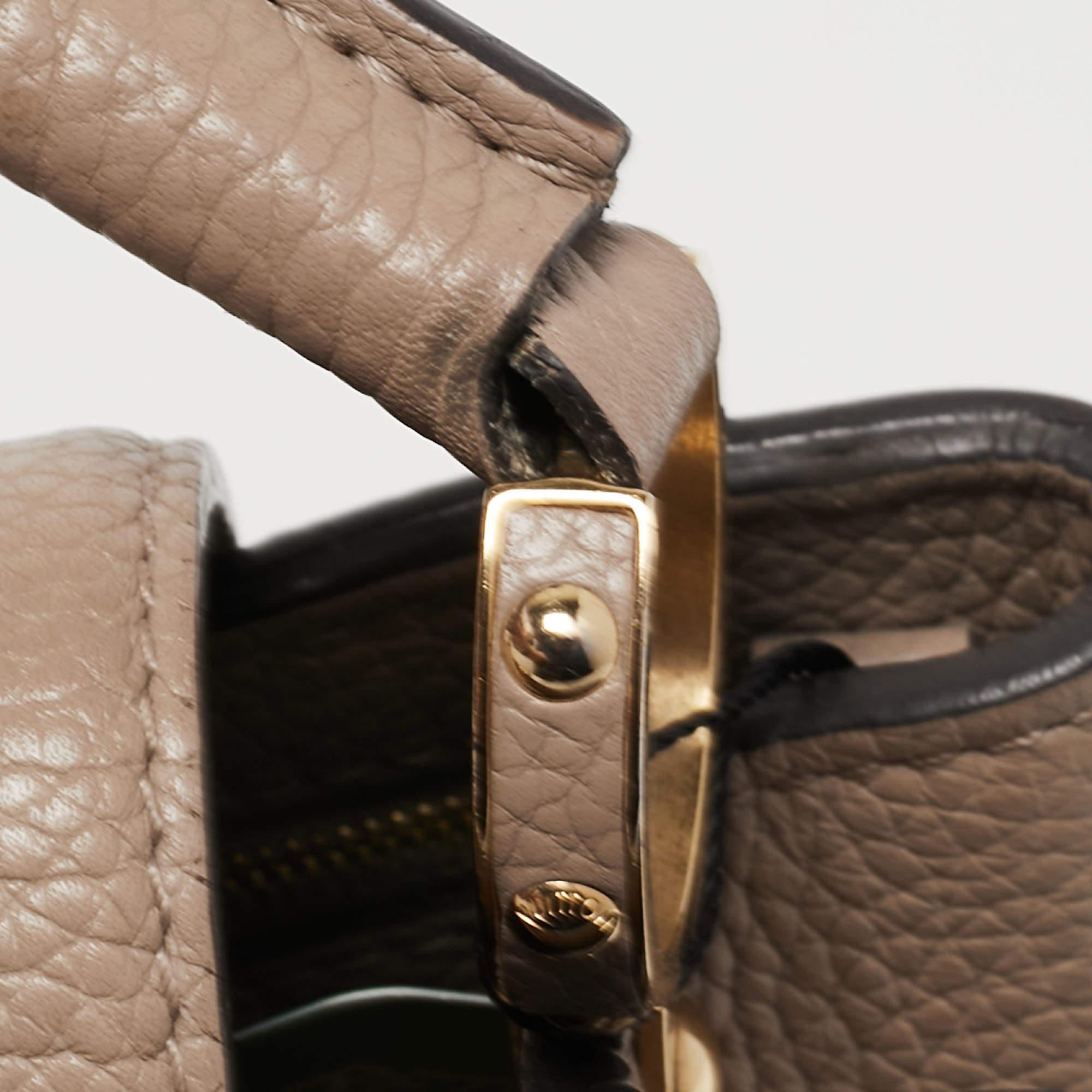 Louis Vuitton Beige Taurillon Leather Capucines BB Bag 13