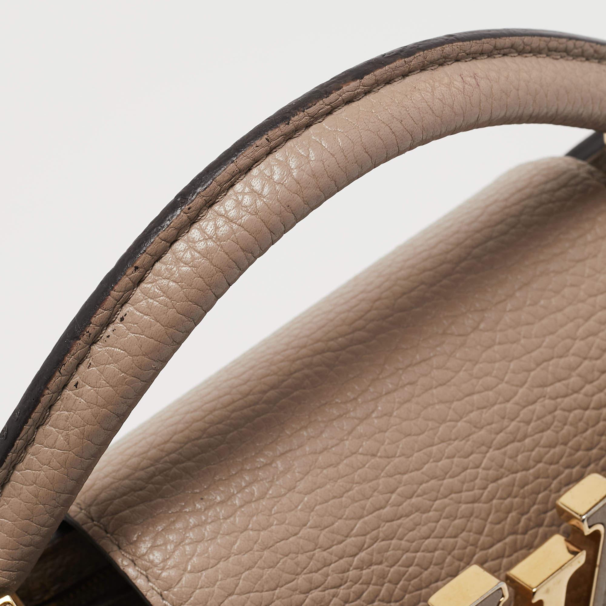Louis Vuitton Beige Taurillon Leather Capucines BB Bag 16