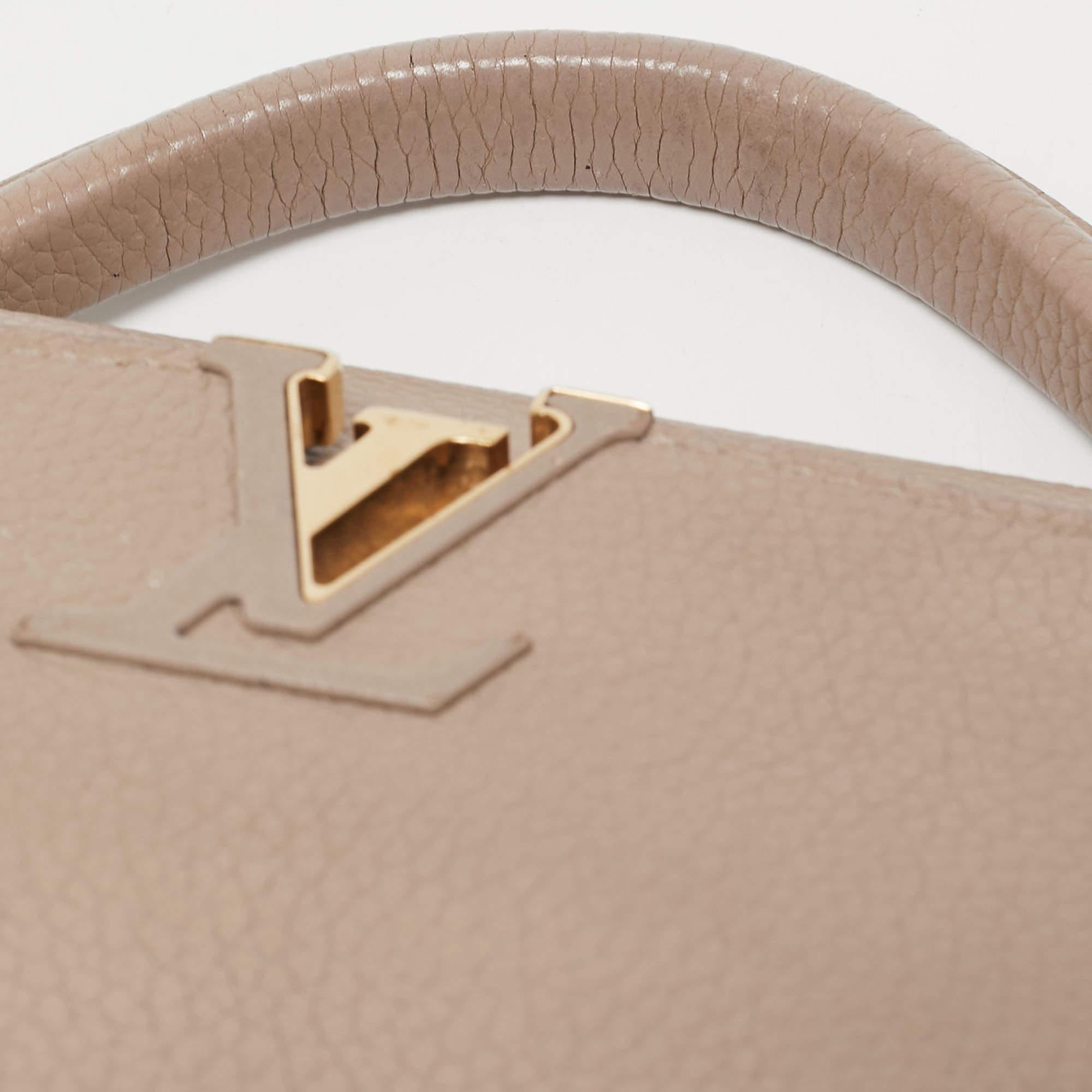 Louis Vuitton Beige Taurillon Leather Capucines BB Bag 2
