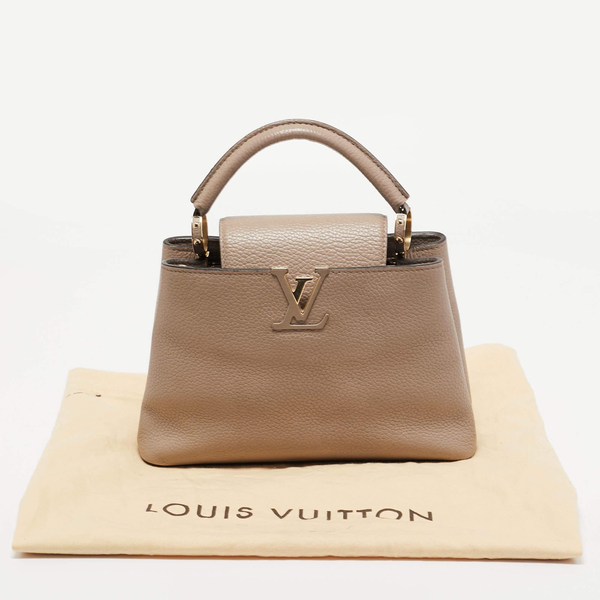 Louis Vuitton Beige Taurillon Leather Capucines BB Bag 3