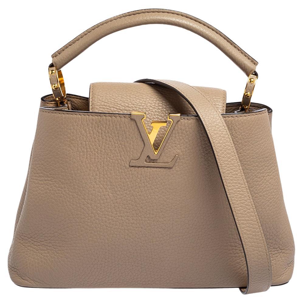 Louis Vuitton Beige Taurillon Leather Capucines BB Bag