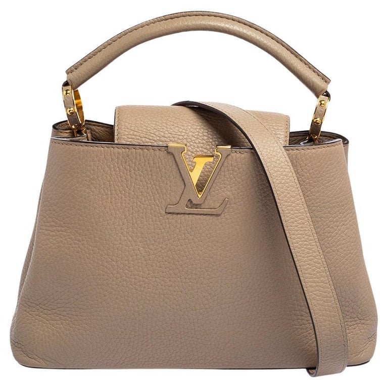 Louis Vuitton Capucines BB Top Handle Bag Beige Taurillon Leather