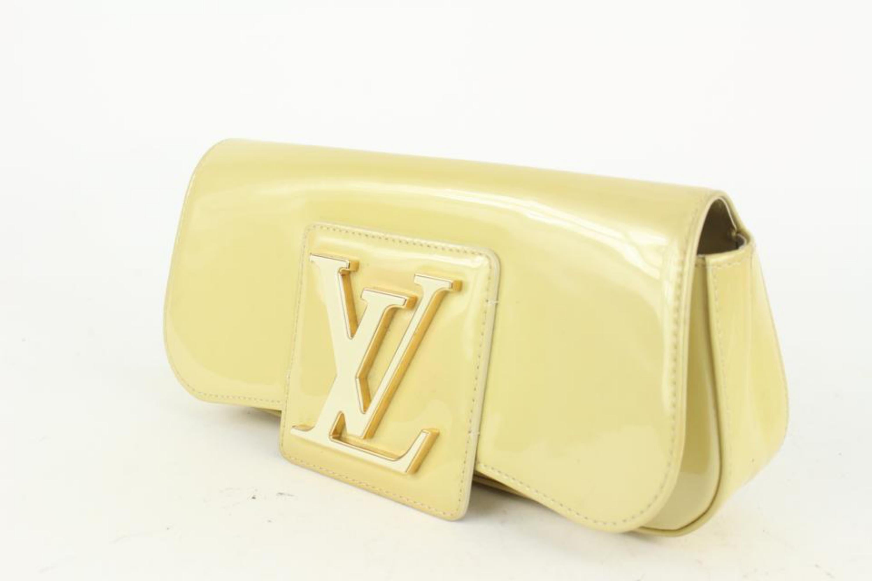 Louis Vuitton pochette Louise 1013lv10 beige Vanilla Vernis Sobe en vente 6