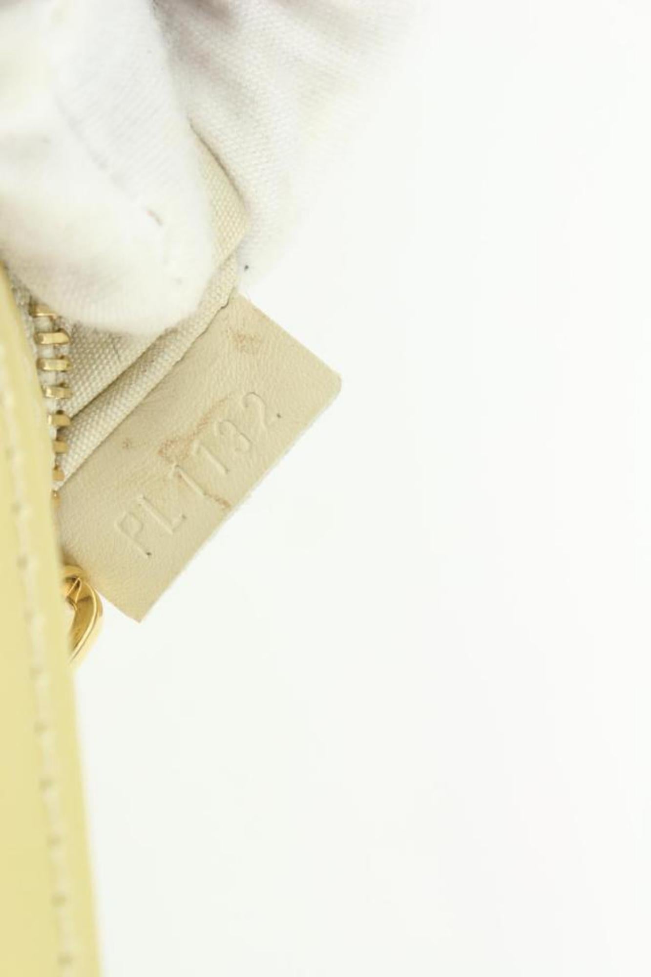 Louis Vuitton pochette Louise 1013lv10 beige Vanilla Vernis Sobe en vente 7