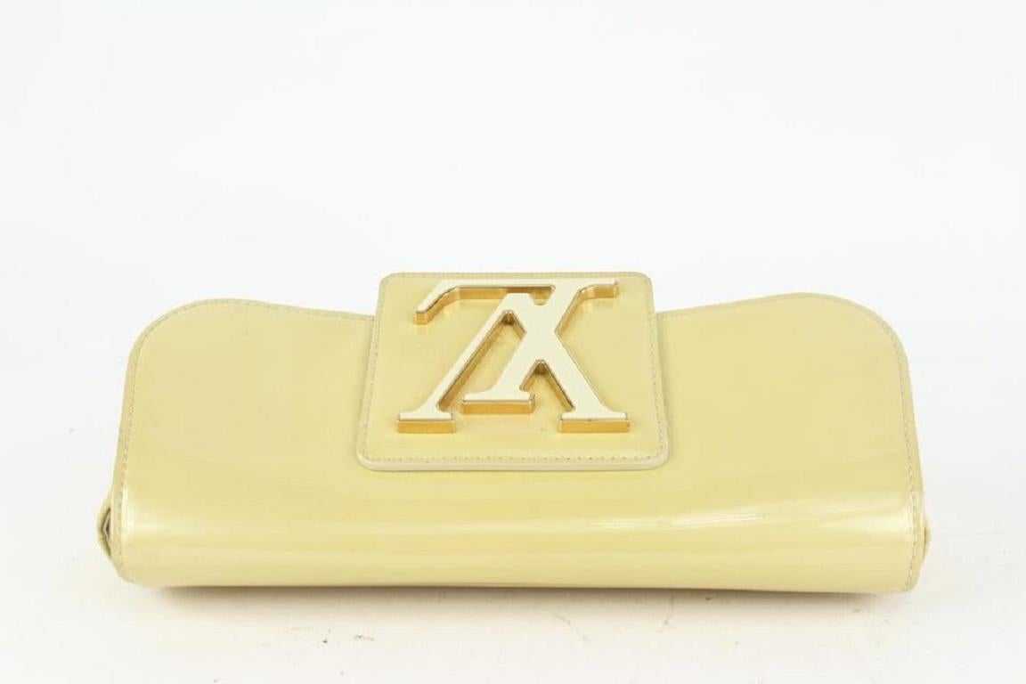 Yellow Louis Vuitton Beige Vanilla Vernis Sobe Clutch Louise 1013lv10 For Sale