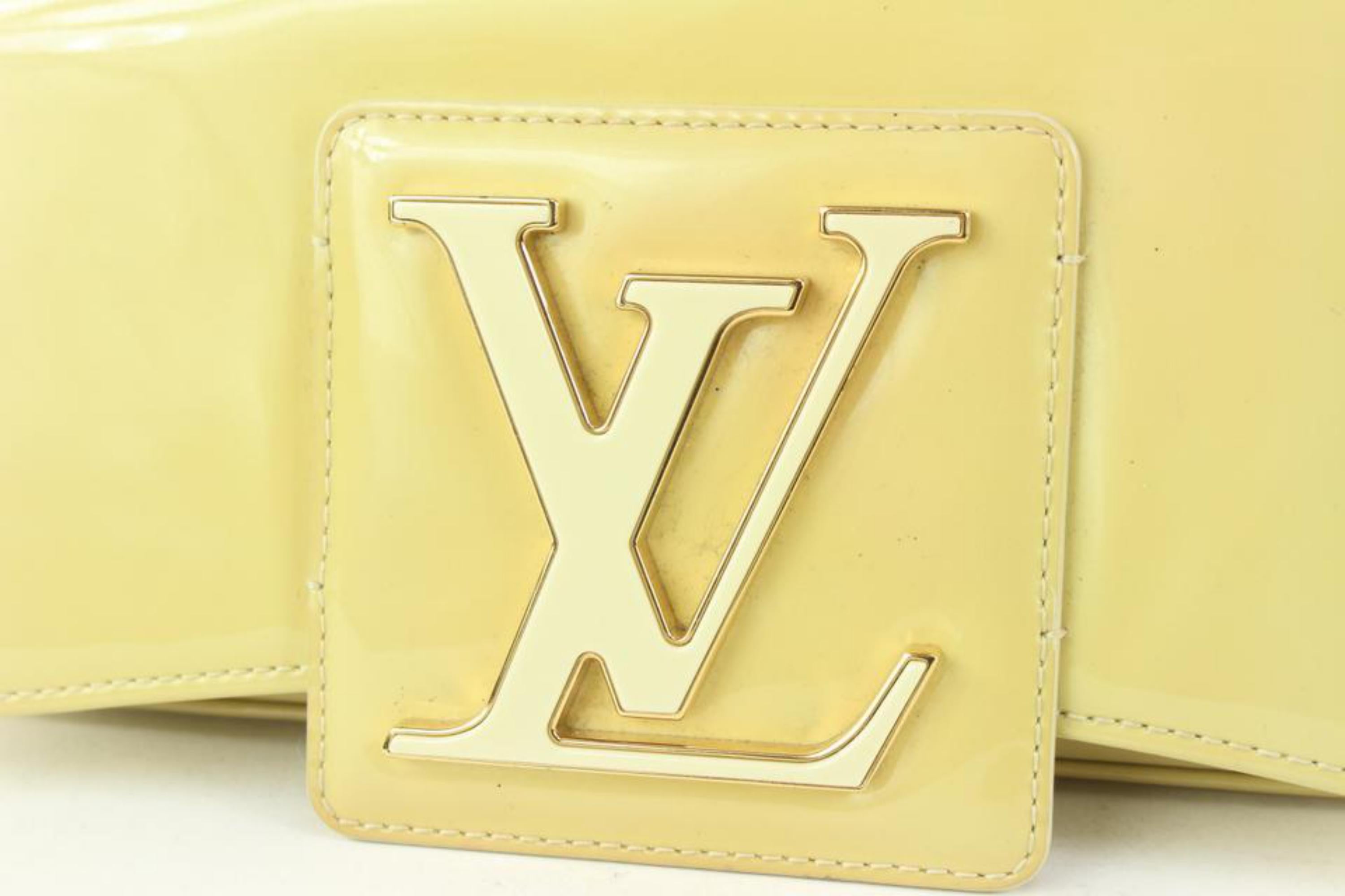 Louis Vuitton pochette Louise 1013lv10 beige Vanilla Vernis Sobe en vente 4