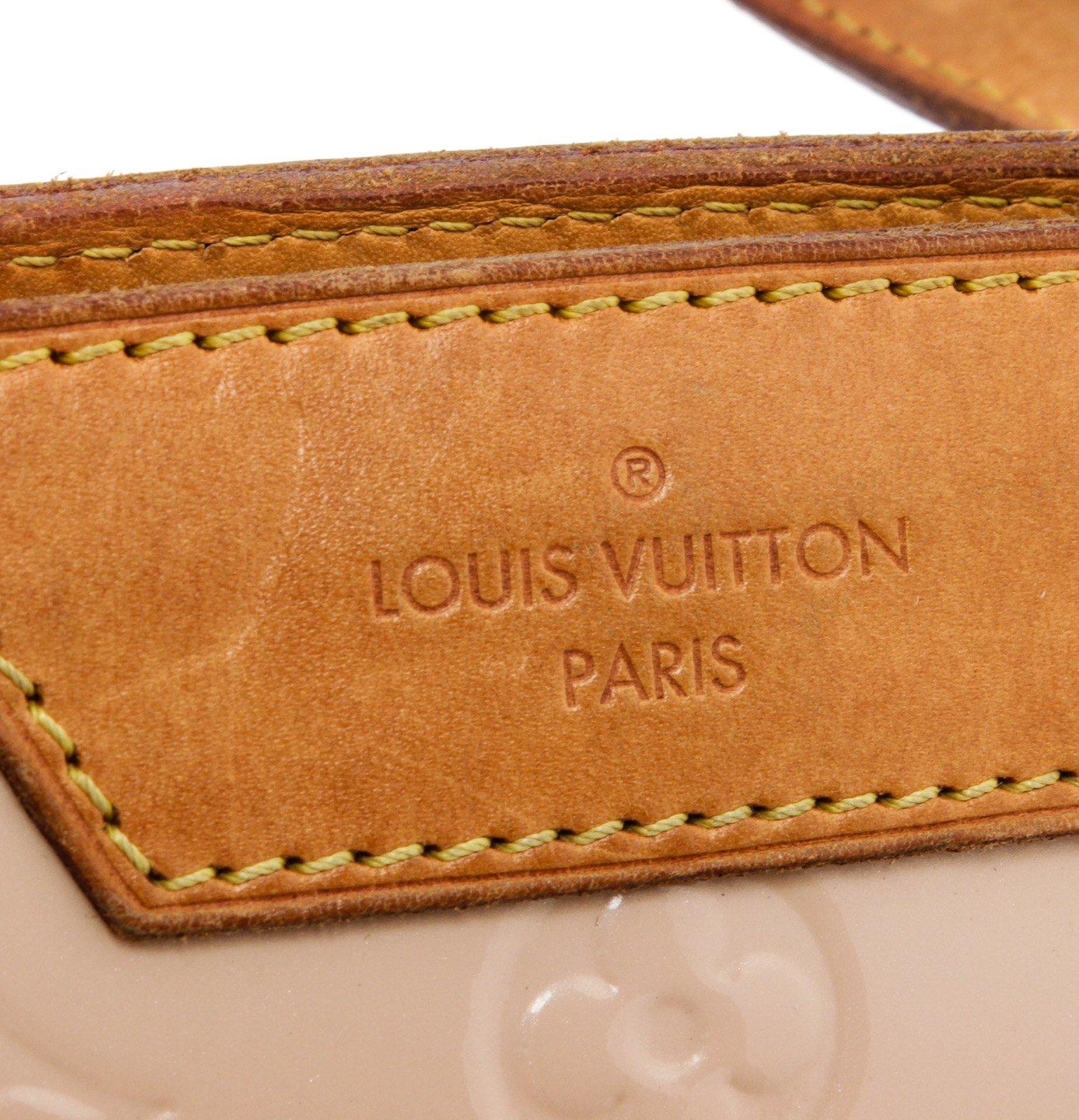 Louis Vuitton Beige Vernis Leather Brea GM Satchel Bag 1