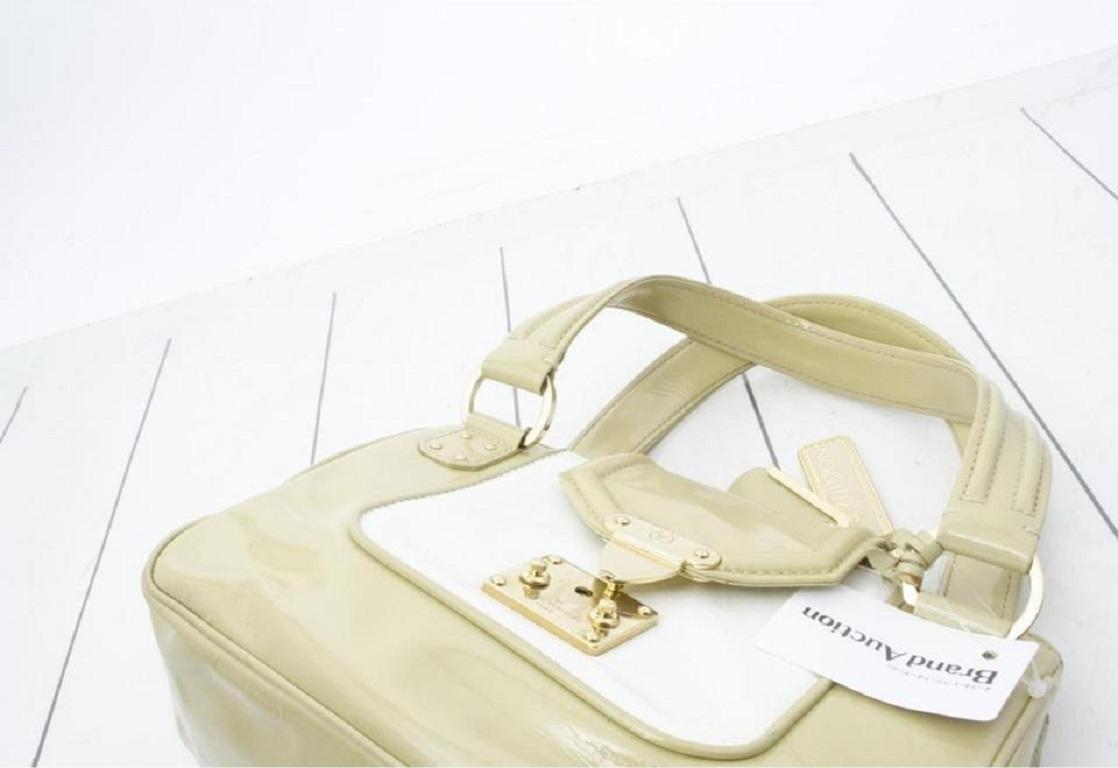 Louis Vuitton Beige Vernis Sac-Bicolore PM Bag 861925 en vente 3