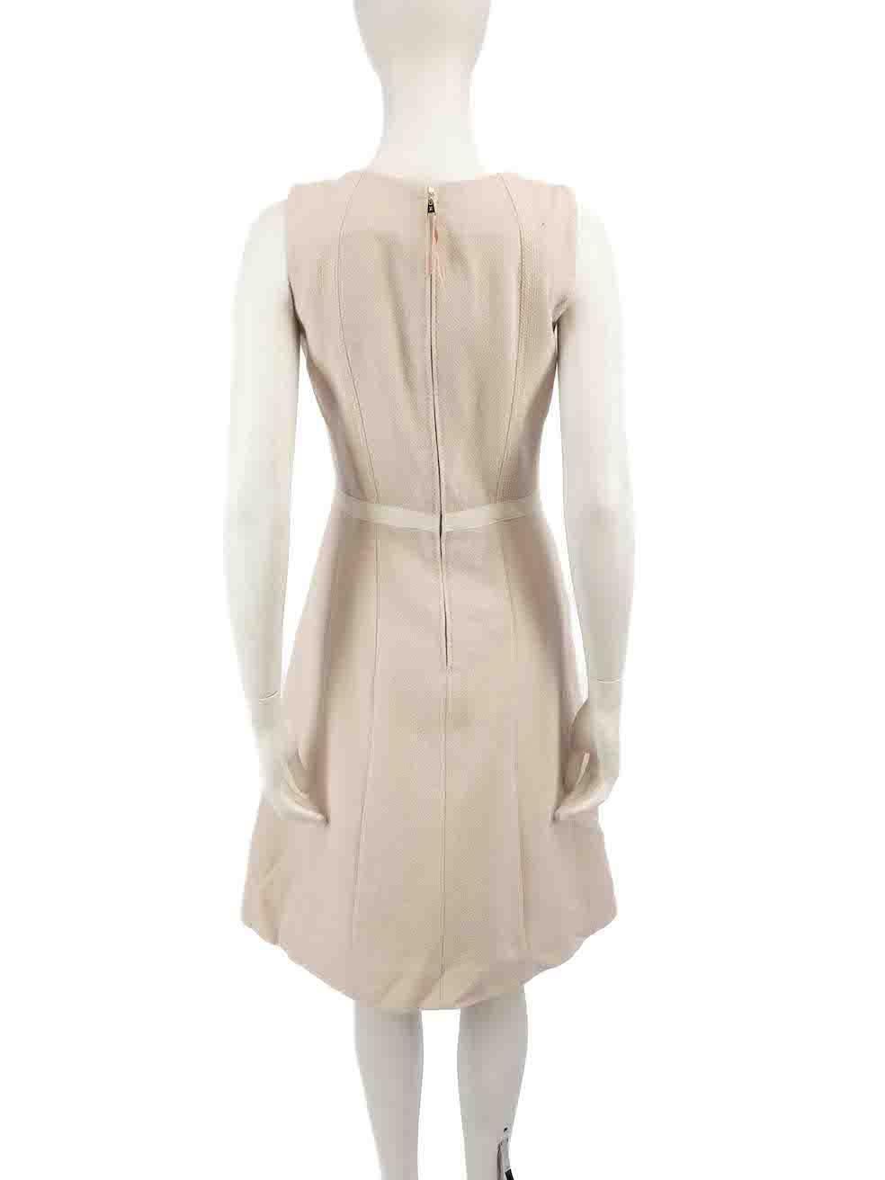 Louis Vuitton Beige Wool Round Neck Dress Size M In Good Condition For Sale In London, GB