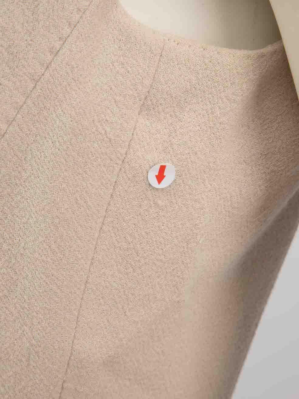 Louis Vuitton Beige Wool Round Neck Dress Size M For Sale 1