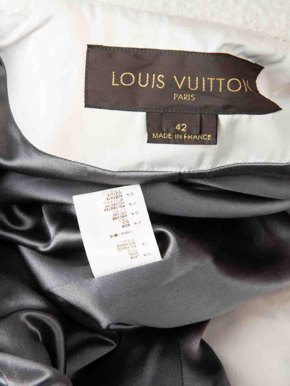 Louis Vuitton Beige Wool Textured Fleece Jacket Size XL For Sale 2