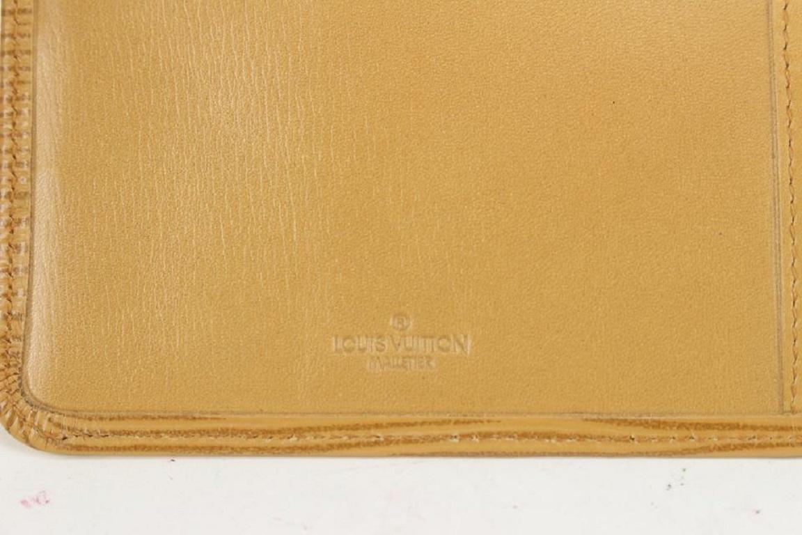 Orange Louis Vuitton Beige-Yellow Large Epi Leather Bifold Flap Wallet 193lvs712
