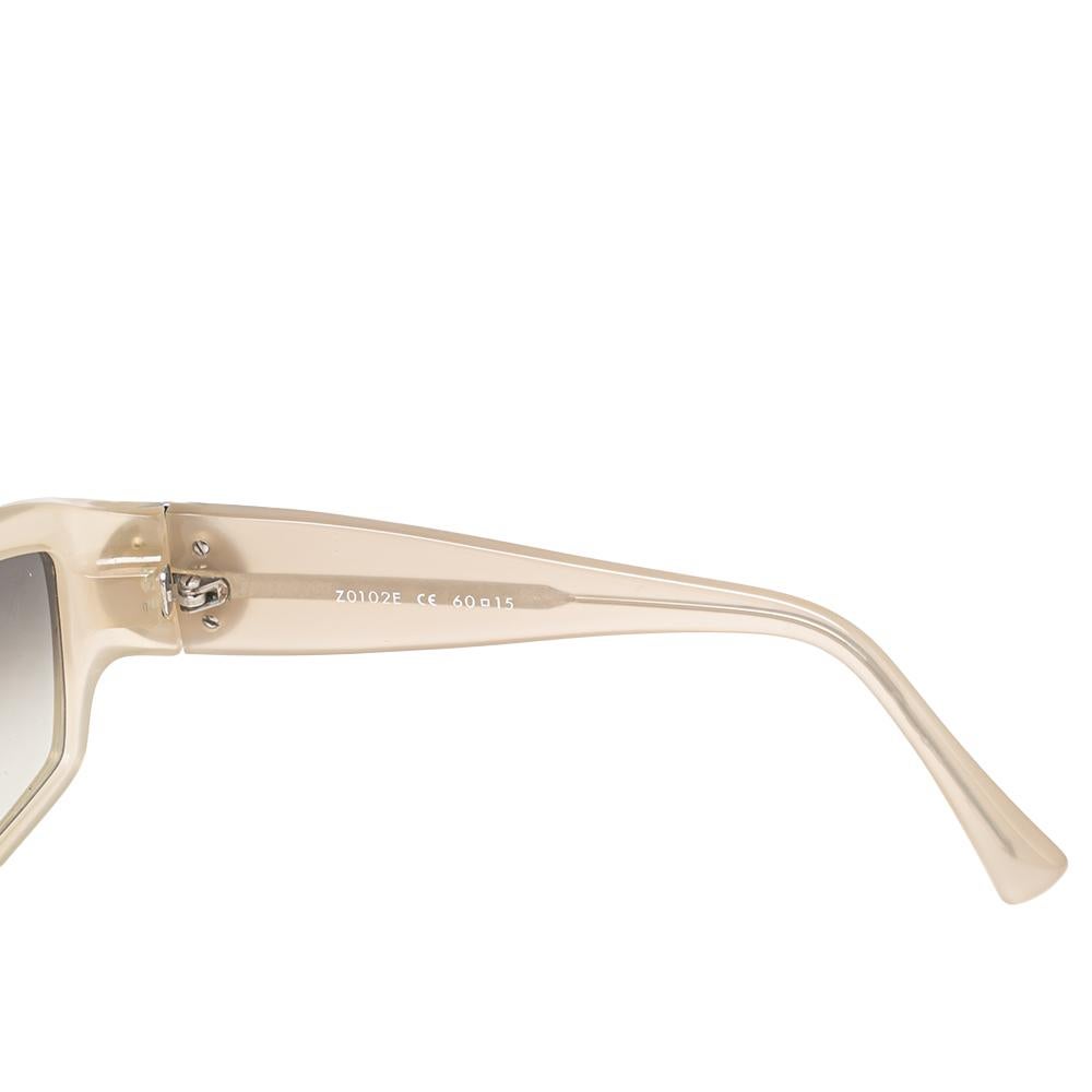 Louis Vuitton Beige Z0102E Rectangle Sunglasses In Good Condition In Dubai, Al Qouz 2