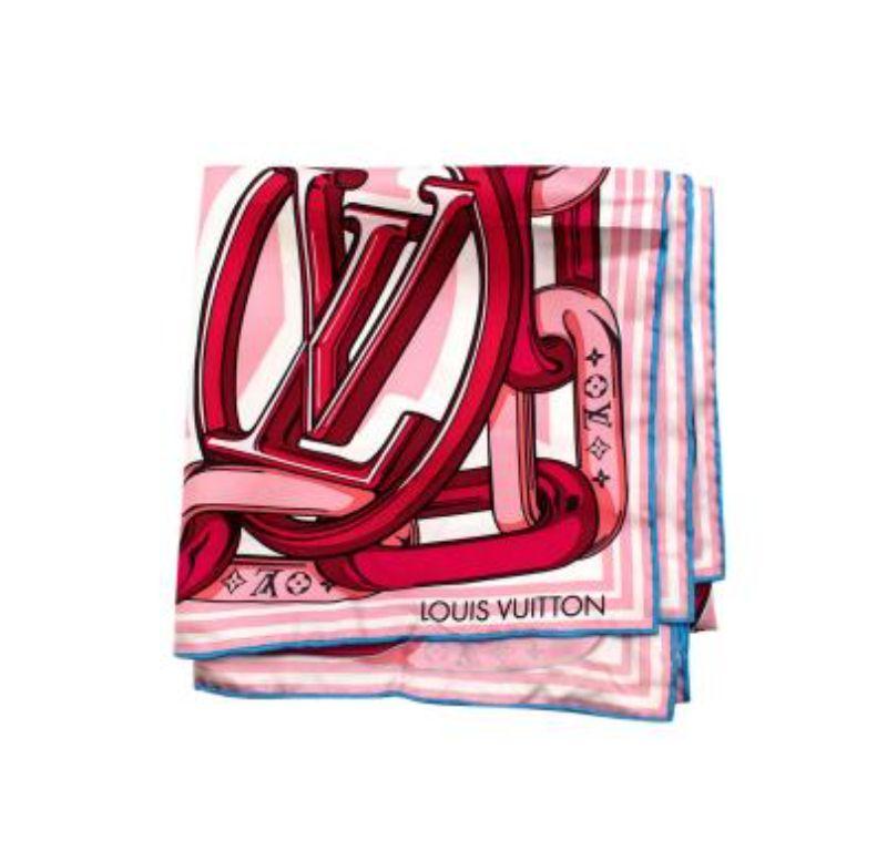 Louis Vuitton Bejeweled Square 90 Silk Scarf In Excellent Condition For Sale In London, GB