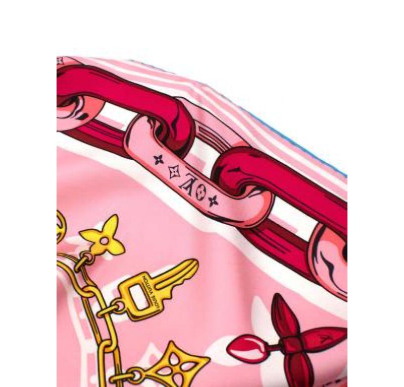 Louis Vuitton Bejeweled Square 90 Silk Scarf For Sale 1