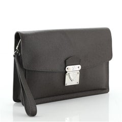 Louis Vuitton Belaia Clutch Taiga Leather