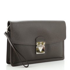 Louis Vuitton Belaia Clutch Taiga Leather