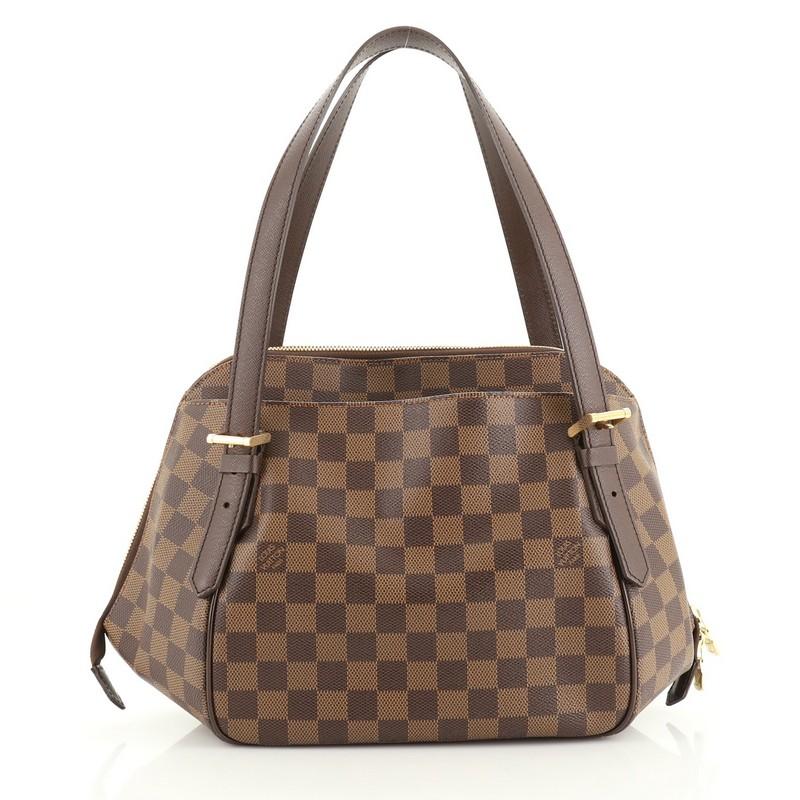 Brown Louis Vuitton Belem Handbag Damier MM