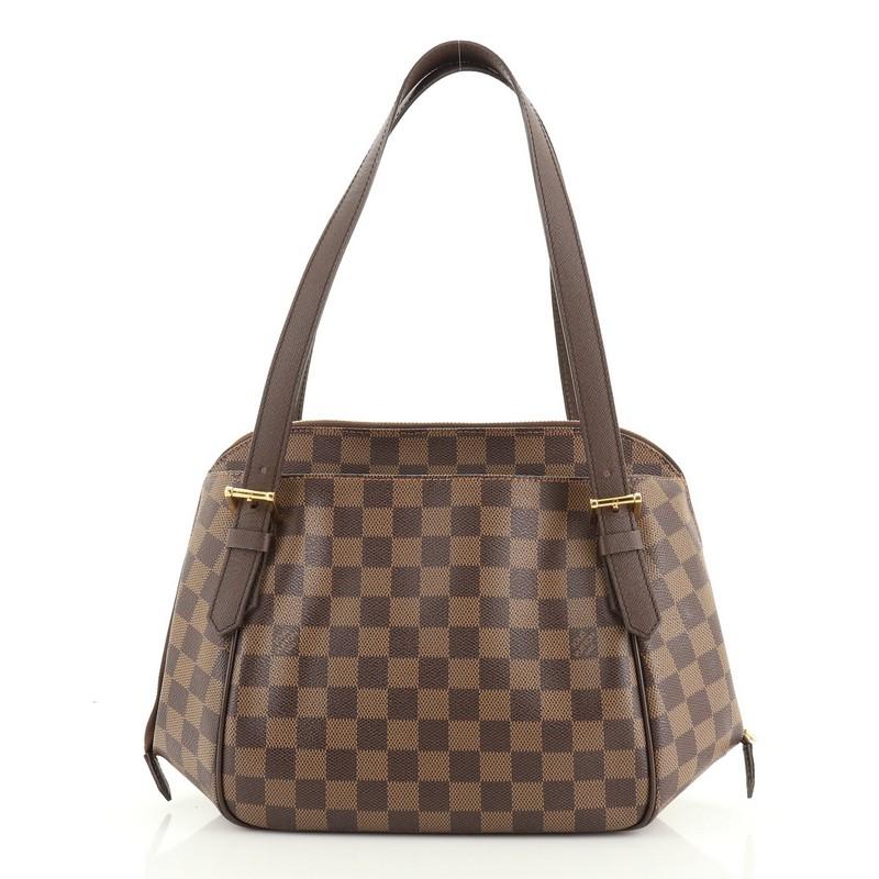 Brown Louis Vuitton Belem Handbag Damier MM