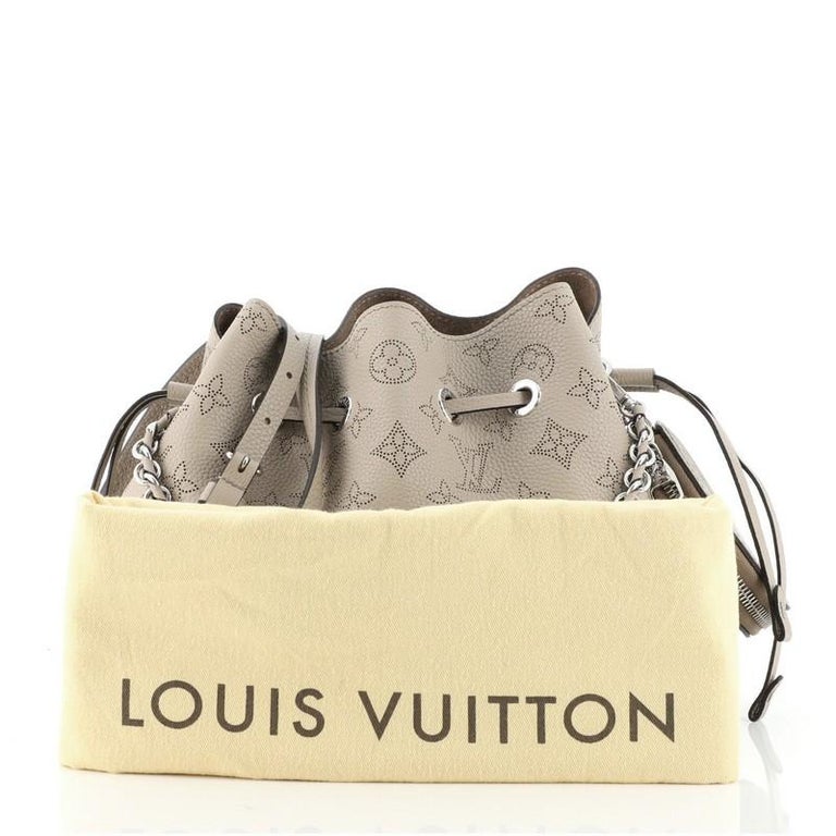 Louis Vuitton Bella Bucket Bag Mahina Leather Silver Color Hardware –  EliteLaza