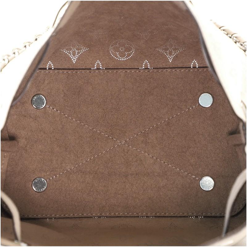 Brown Louis Vuitton Bella Bucket Bag Mahina Leather