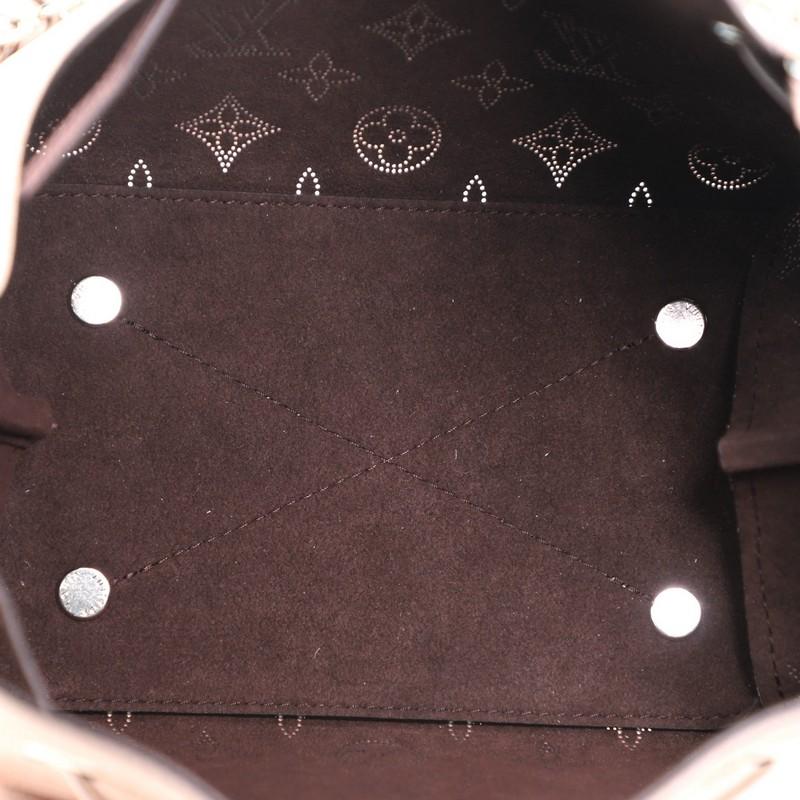 Beige Louis Vuitton Bella Bucket Bag Mahina Leather