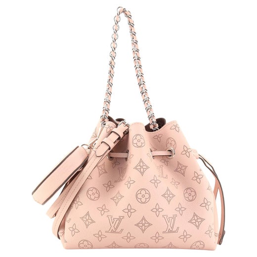 New Authentic Louis Vuitton Bella Bucket Bag In Gray Perforated Monogram  Pattern