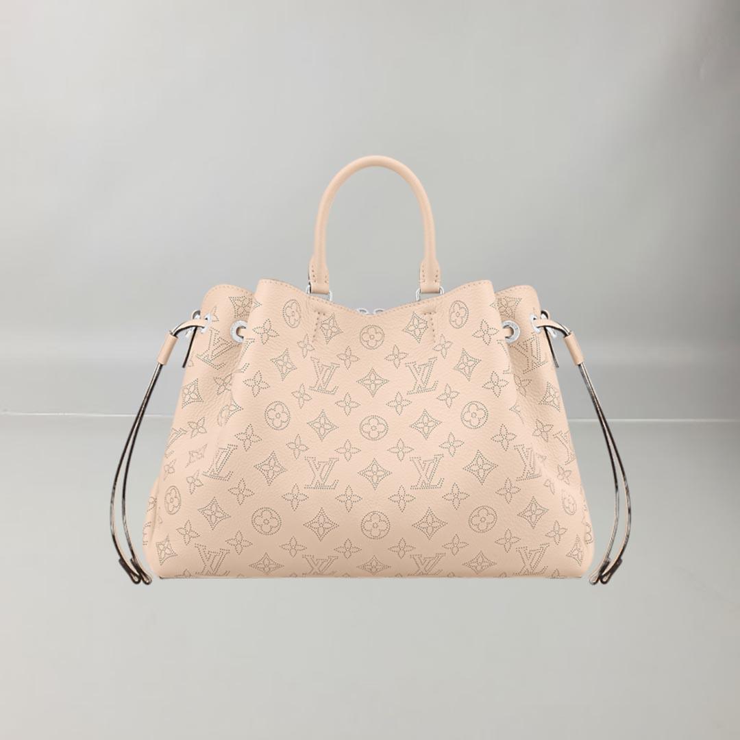 BLOSSOM PM 20 IN SKY BLUE MONOGRAM PERFORATED CALFSKIN main image 0