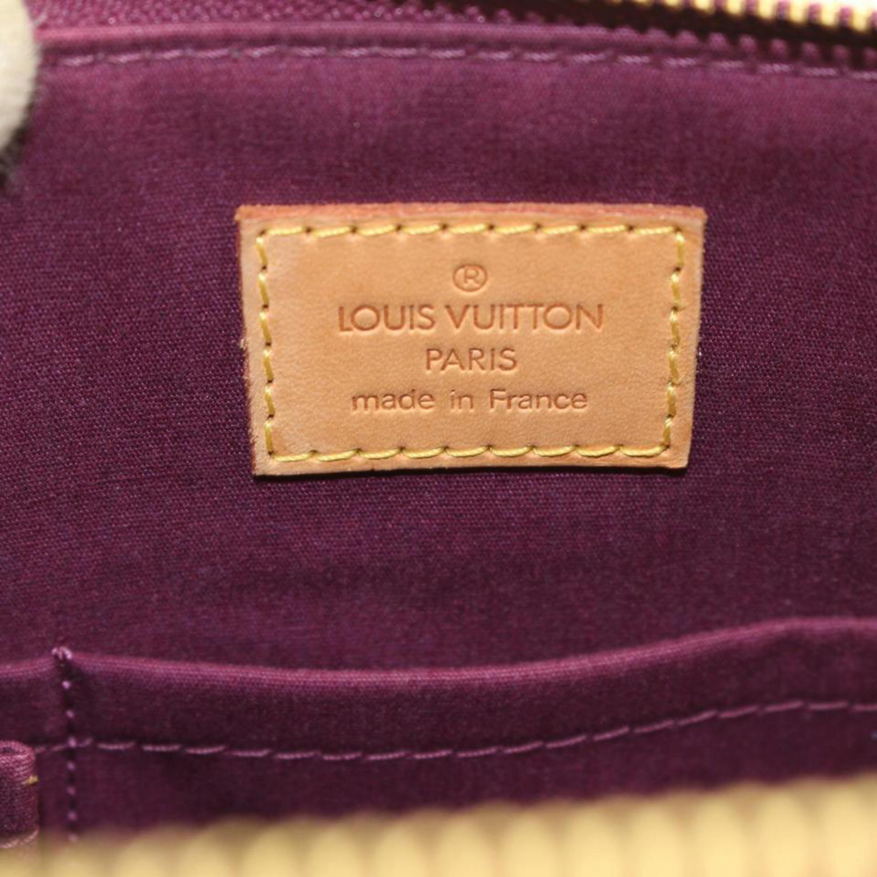 Louis Vuitton Bellevue Amarante Monogram Vernis Pm 869317 Purple Patent Leather In Good Condition For Sale In Forest Hills, NY