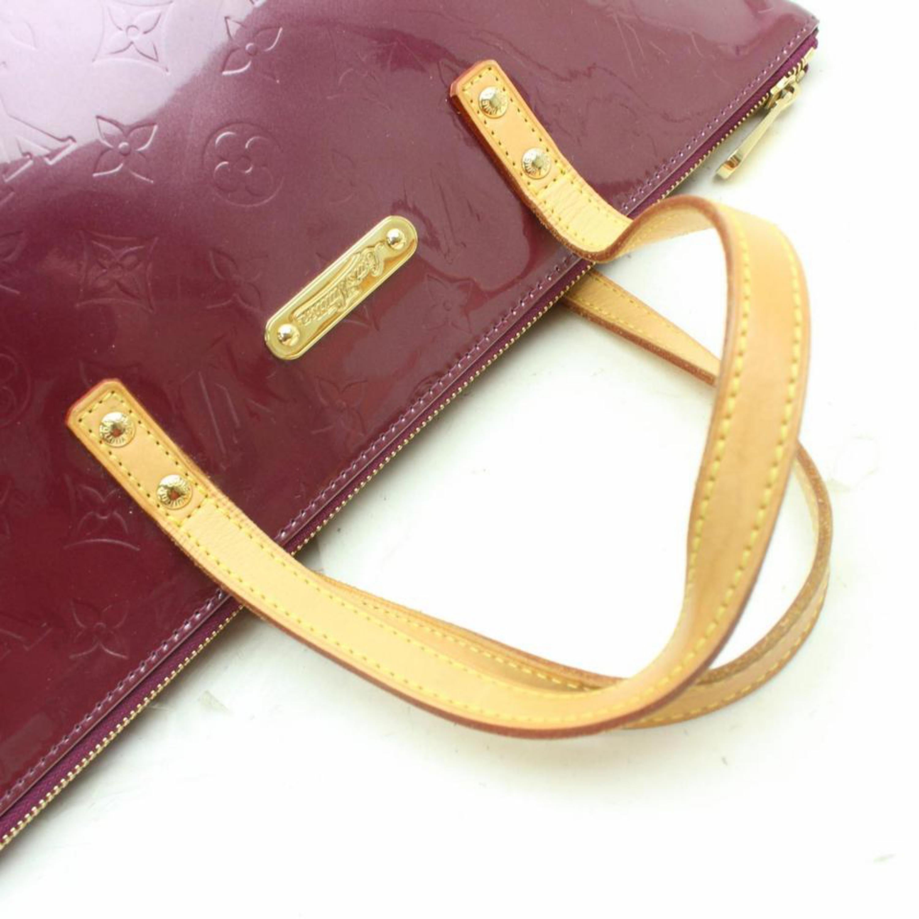 Women's Louis Vuitton Bellevue Amarante Monogram Vernis Pm 869317 Purple Patent Leather For Sale