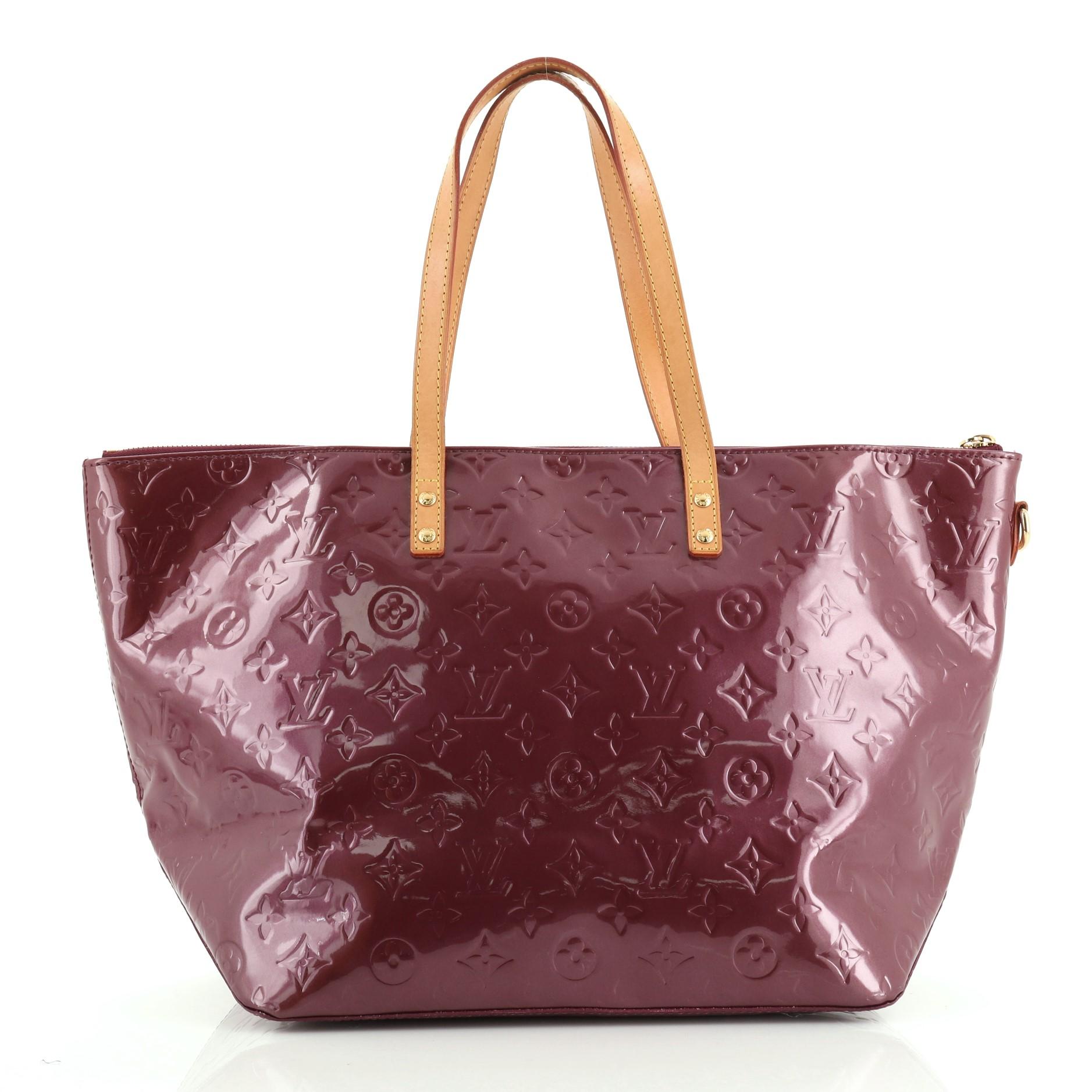 Brown Louis Vuitton Bellevue Handbag Monogram Vernis GM