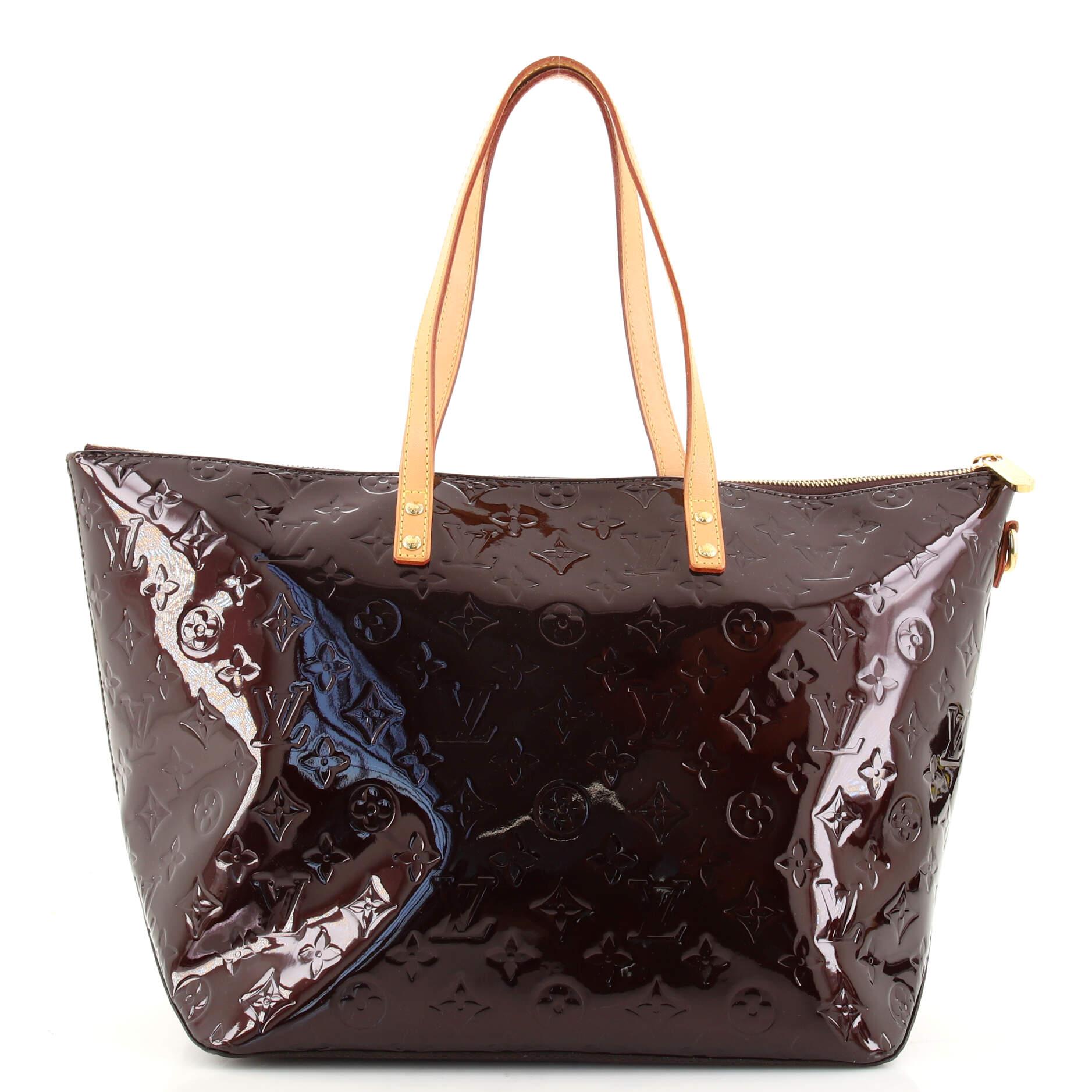 Louis Vuitton Bellevue Handbag Monogram Vernis GM In Good Condition In NY, NY