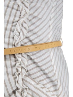 Louis Vuitton Belted Pinstriped Dress