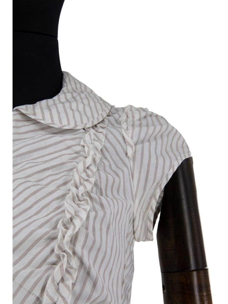 Louis Vuitton Belted Pinstriped Dress 1